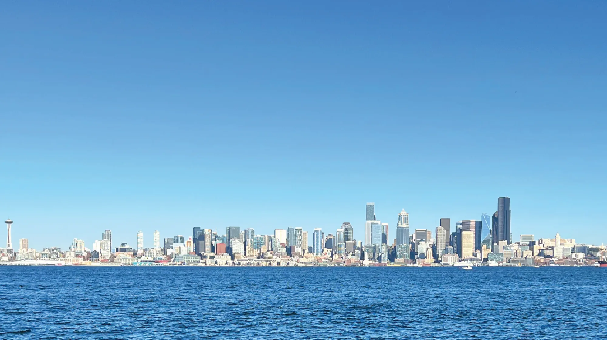 Seattle skyline across Puget Sound